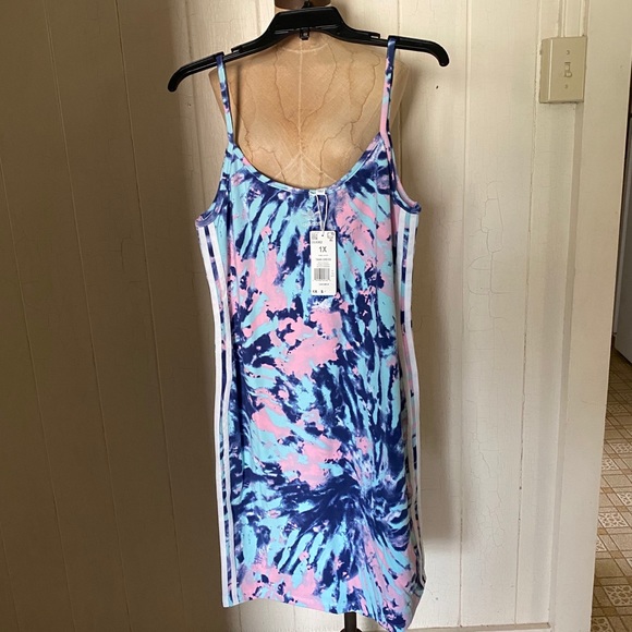 adidas Dresses & Skirts - SOLD ADIDAS Originals sz 1X TIE DYE Tank Dress